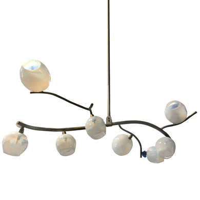 Lucia Tree bronze tree branch luxury designer chandelier with glass opalino shades