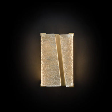 Lean on me textured glass wall sconce light