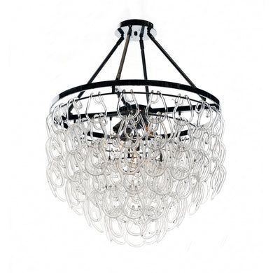 Luxe Tessa piccolo dining chandelier made of glass cristale