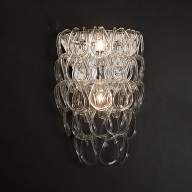 Luxe Tessa glass cristale wall sconce lighting