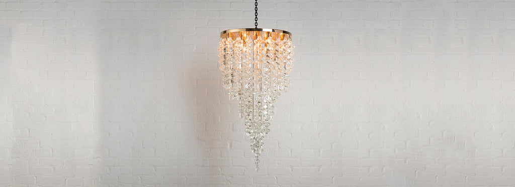 Brutale venetian glass icicle chandelier low hanging luxury home lighting
