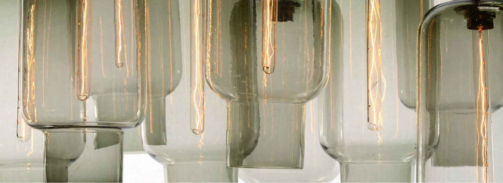 Sorbonne glass cylinder pendant chandelier modern lighting