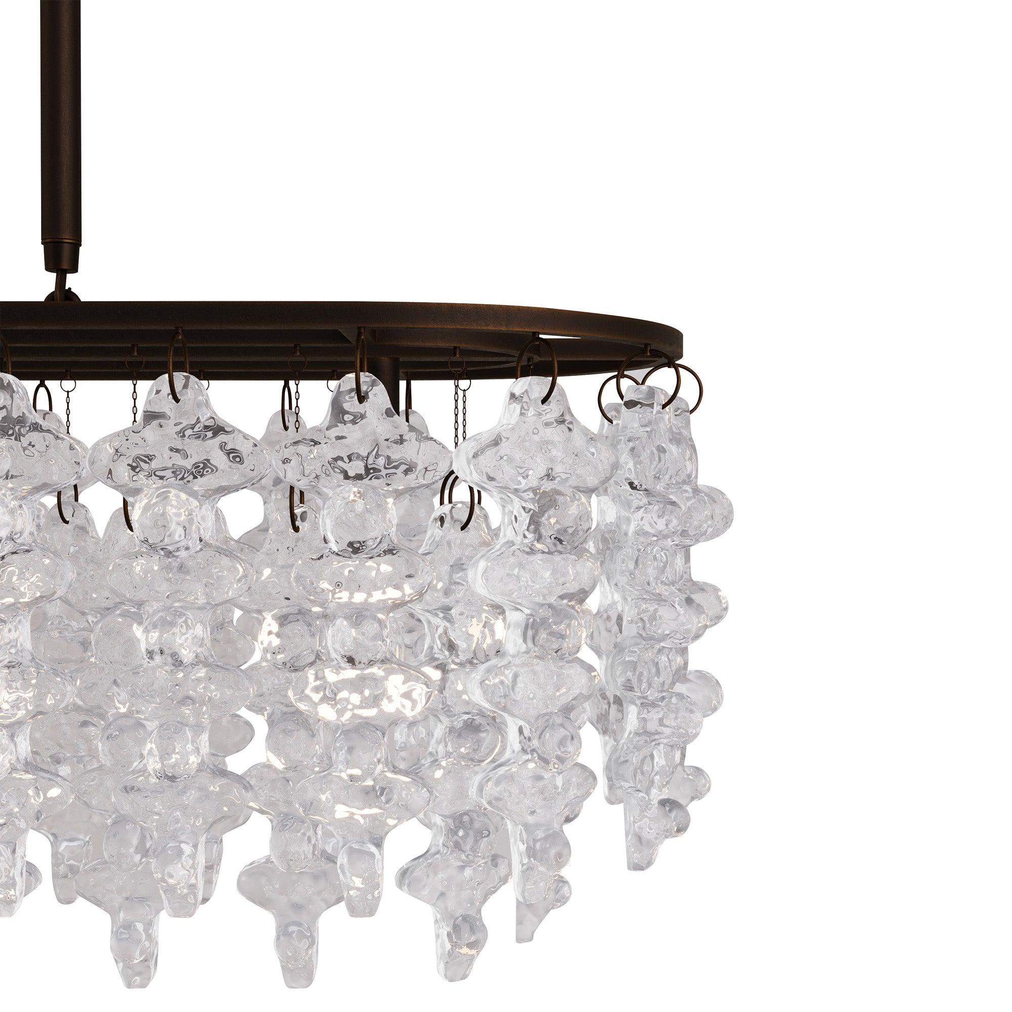 BRUTALE Venetian Glass Dining Chandelier - D58