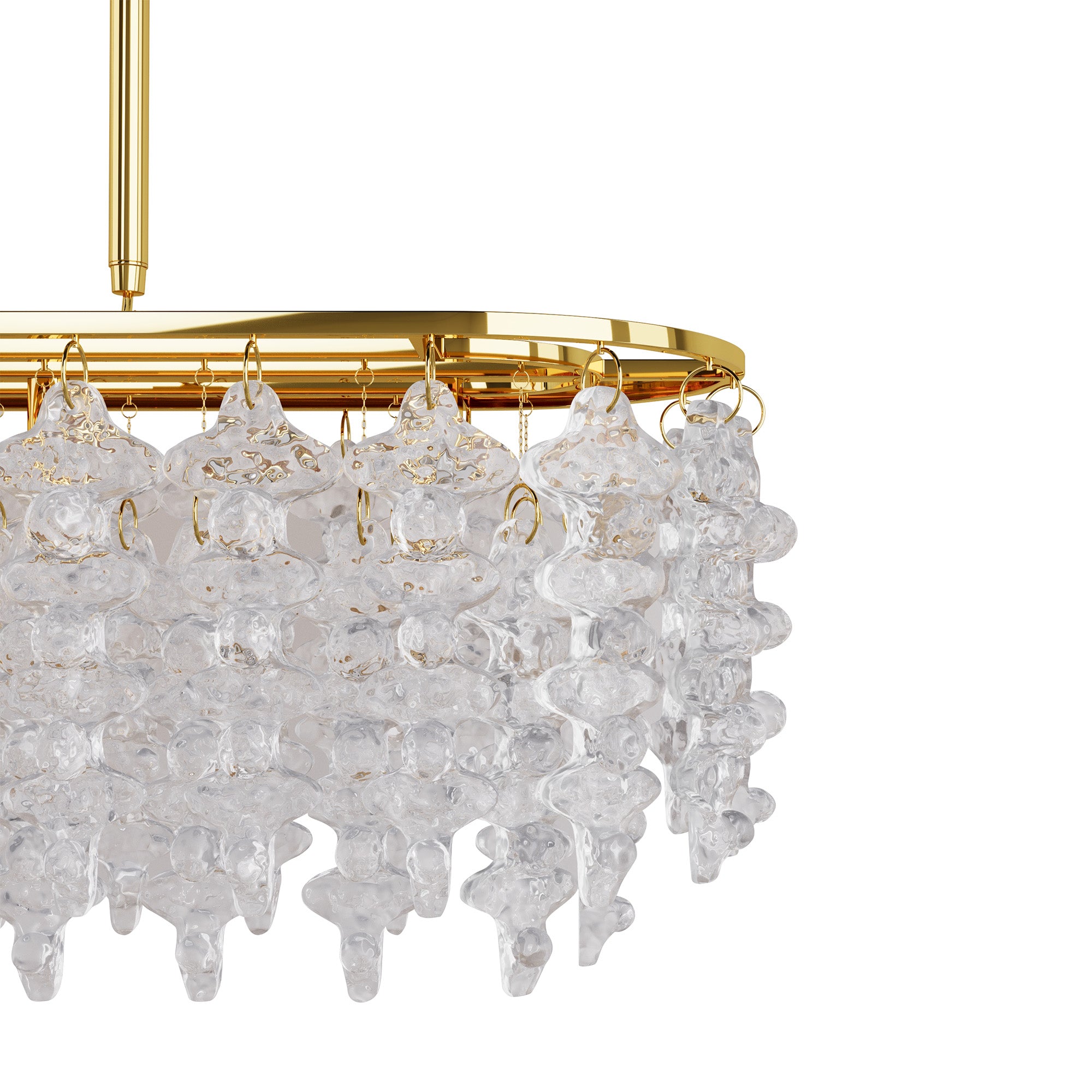 BRUTALE Venetian Glass Dining Chandelier - D58