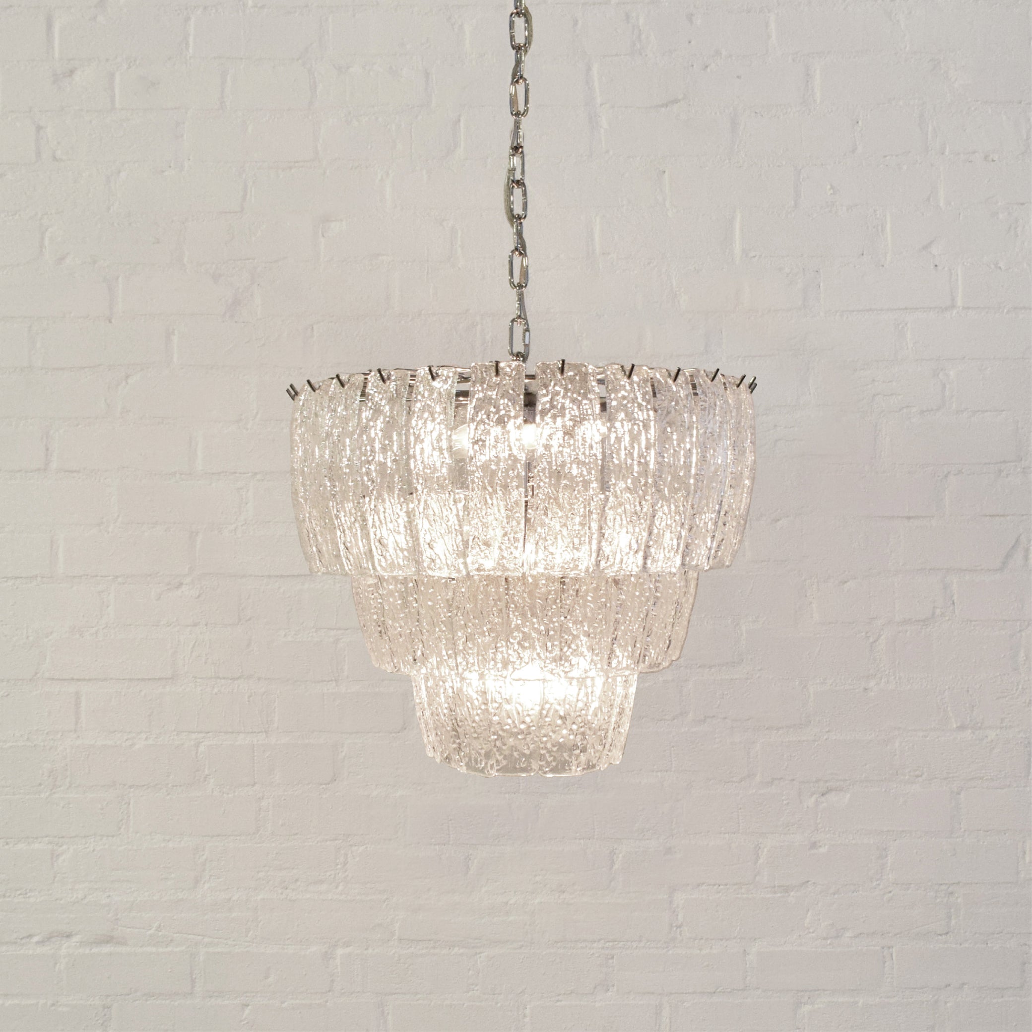 GLORIA Venetian Cristale Glass Three Tier Chandelier 24