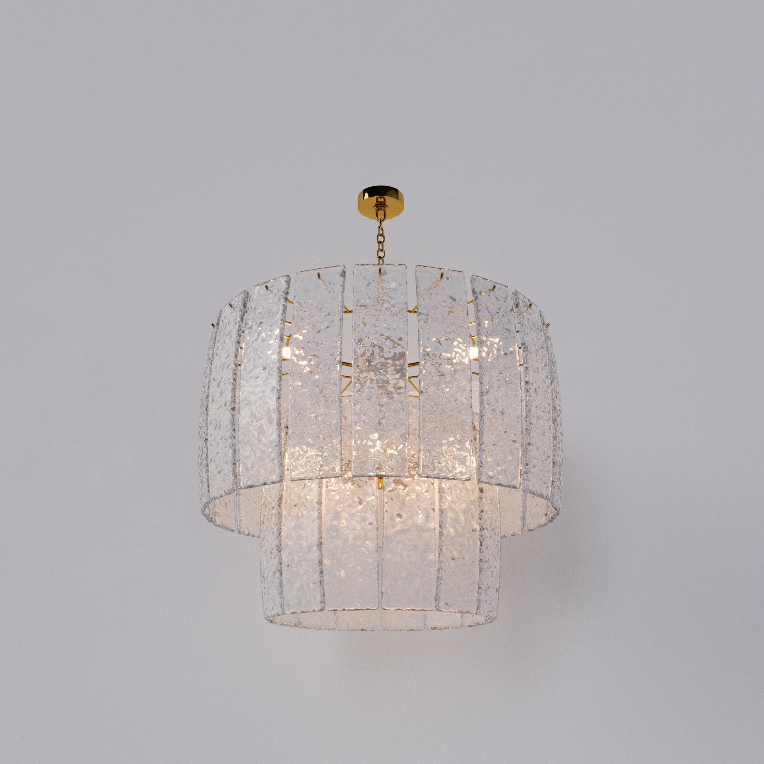 GLORIA Venetian Cristale Glass Two Tier Chandelier 18