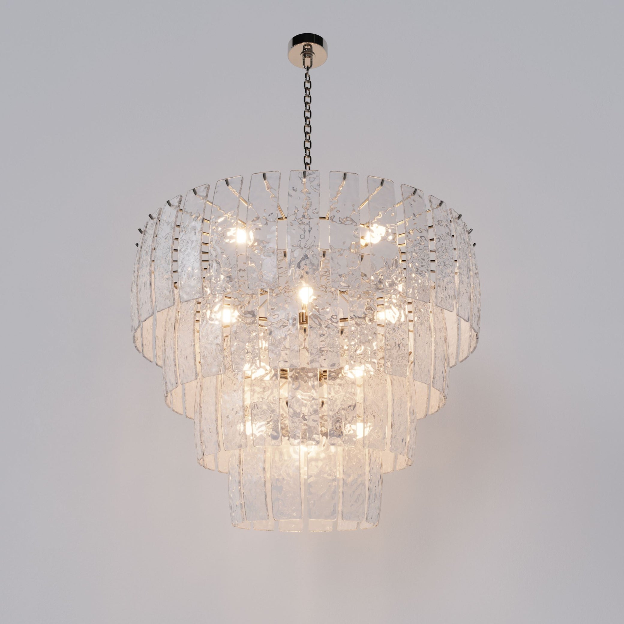 GLORIA Venetian Cristale Glass Three Tier Chandelier 24