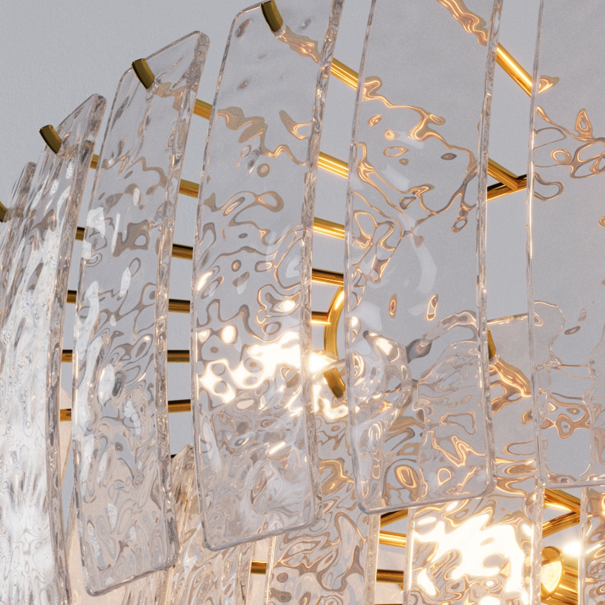GLORIA Venetian Cristale Glass Three Tier Chandelier 24