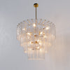 GLORIA Venetian Cristale Glass Three Tier Chandelier 24
