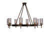 FIAMMI Single Tier Flame Shade Chandelier 40