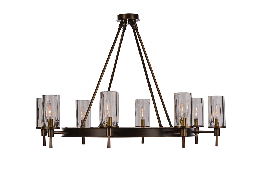 FIAMMI Single Tier Flame Shade Chandelier 40