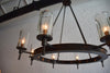 FIAMMI Single Tier Flame Shade Chandelier 40