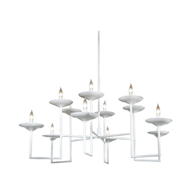 Le Marais two tier candle opera chandelier in ivory french plaster