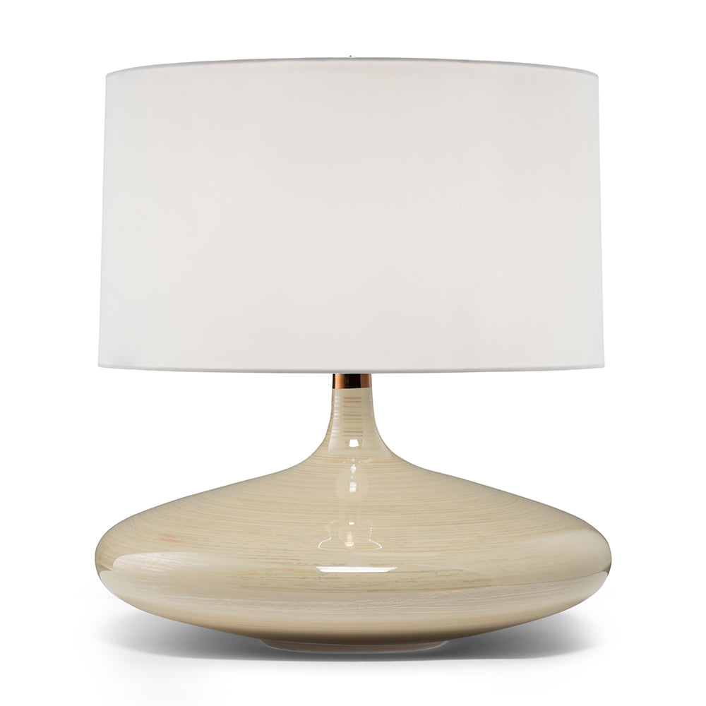 FLORA Wide Ceramic Console Table Lamp Luxe Light Home