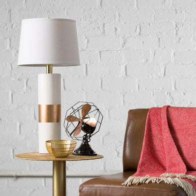 OBI Ceramic Gold Leaf Table Lamp