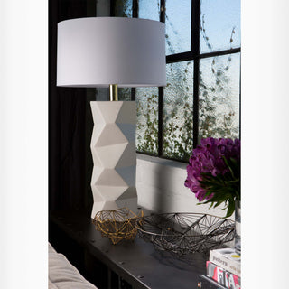 CARINA Geometric Ceramic Sculpture Table Lamp