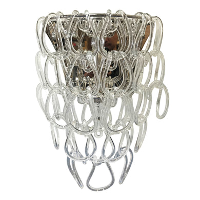 Luxe Tessa wall sconce lighting fixture with clear glass links