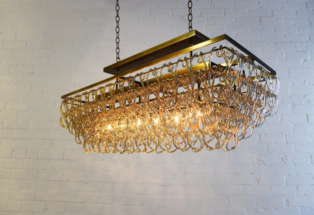 TESSA Luxury Glass Cristale Dining Chandelier