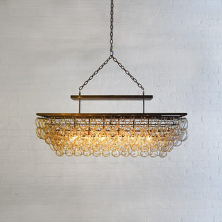 TESSA Luxury Glass Cristale Dining Chandelier