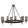 FIAMMI Single Tier Flame Shade Chandelier 40