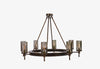 FIAMMI Single Tier Flame Shade Chandelier 40