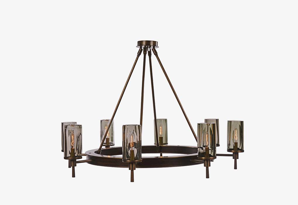 FIAMMI Single Tier Flame Shade Chandelier 40