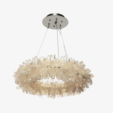 Luxi Roxi quartz crystal modern chandelier with lights in circle