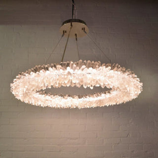 ROXI Quartz Crystal Circle Chandelier 48