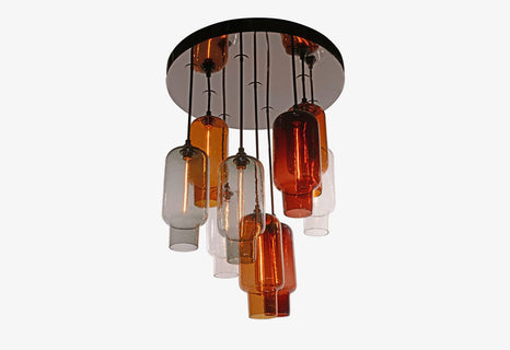 SORBONNE 10 Hand Blown Glass Chandelier